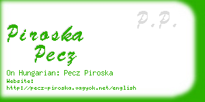 piroska pecz business card